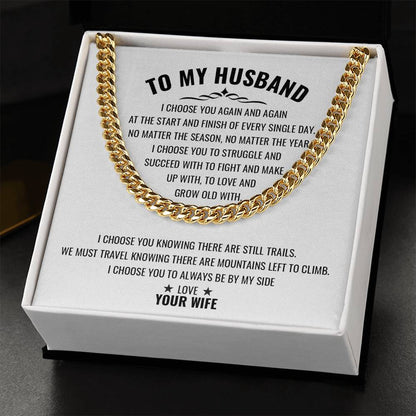 To My Husband | Cuban Link Chain