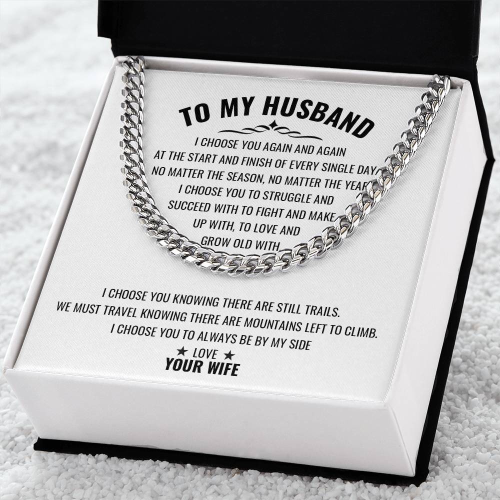 To My Husband | Cuban Link Chain