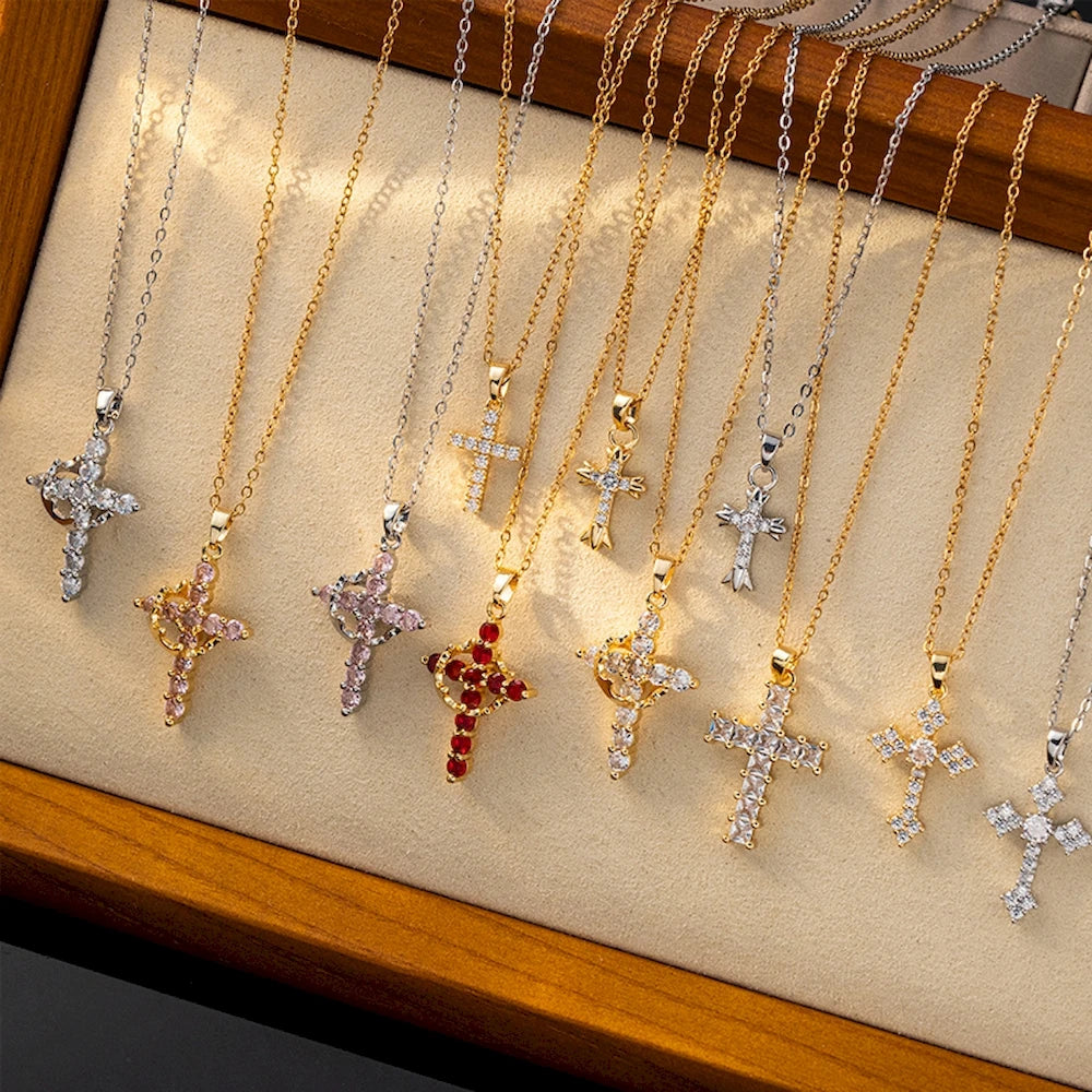 Elegant Gold Cross Necklace